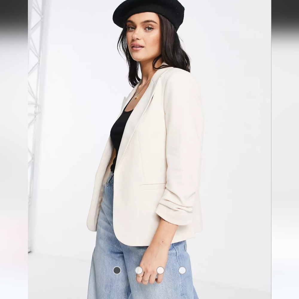 Miss Selfridge ponte blazer in blush